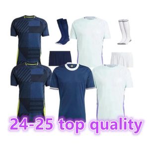 SCoTlaNd 24 25 Jersey de fútbol Nuevo 2024 2025 Eurocopa Equipo nacional Camiseta de fútbol Hombres Niños Kit Conjunto Azul marino Visitante Blanco 150 años Aniversario Especial ROBERTSON DYKES889