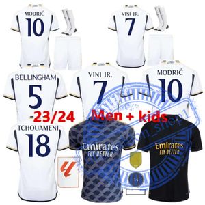 Escocia BELLINGHAM 23 24 Real Madrids Soccer Jerseys Fans Versión 2023 2024 Kit MODRIC Camiseta VINI JR CAMAVINGA TCHOUAMENI Madrides Camiseta de fútbol Set para niños 228