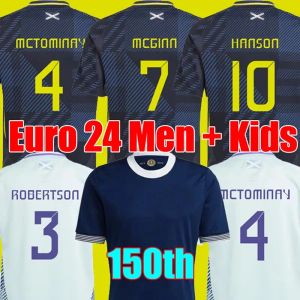 Maillot de football écossais 150e anniversaire Maillots de football Bleu Édition spéciale TIERNEY DYKES ADAMS Maillot de football 2024 2025 Christie McGregor Kit pour enfants