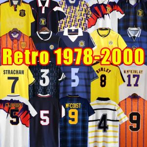 Scotland Retro Soccer Jerseys Coupe du monde Kits Blue Kits Classic Vintage Scotland Retro Football Shirts Hendry Lambert Equipment Home 88 89 91 93 94 96 98 00 1978 1986 1988