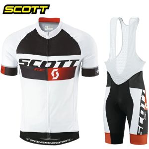 Scott Pro Cycling Jersey Set d'été à manches courtes à manches courtes respirantes pour les vêtements de vélo pour VTT pour hommes