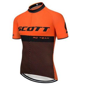 SCOTT Pro Team Maillot de cyclisme à manches courtes pour hommes Chemises de course sur route Équitation Hauts de vélo Respirant Sports de plein air Maillot S21041943