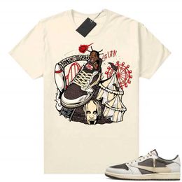 Scott S Travis Low Reverse Mocha Shirts Sneaker Match Sail Astroworld Katoen Grafisch T-shirt YR