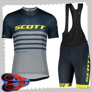 SCOTT équipe cyclisme manches courtes jersey cuissard ensembles hommes été respirant vêtements de vélo de route VTT tenues de vélo sport Uni1899
