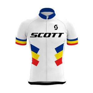 Scott Team's Men's Cycling Sleeves Jersey Racing Bike Shirt Tops Summer Souffable Outdoor Sports Uniforme Y22091302