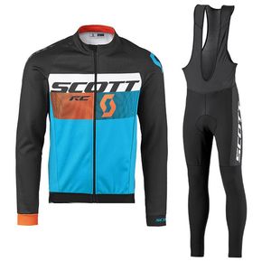 SCOTT Team VTT Maillot Bib Pantalon Ensemble Respirant Vélo Vêtements Hommes À Manches Longues En Plein Air Équitation Vêtements Vélo Tenues Y21032609