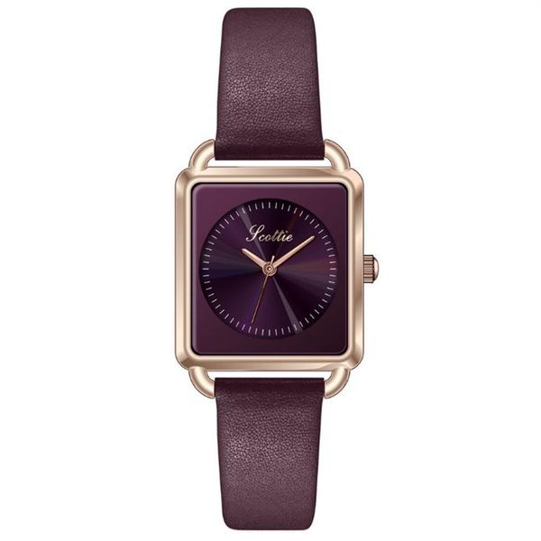 Scottie Brand 24 26MM Cadran Rectangle Grace Girls Montre Quartz Femmes Montres Choix Multicolore Brillant Déesse Charismatique Poignet301R