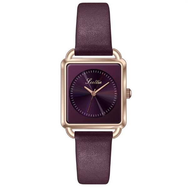 Scottie Brand 24 26MM Cadran Rectangle Grace Girls Montre Quartz Femmes Montres Choix Multicolore Brillant Déesse Charismatique Poignet244B