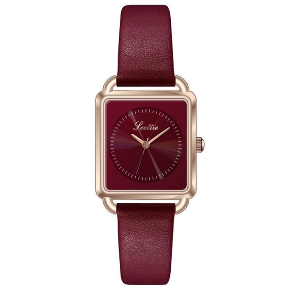 Scottie Brand 24 26MM Cadran Rectangle Grace Girls Montre Quartz Femmes Montres Multicolore Choix Délicat Luxe Déesse Montre-bracelet 2520