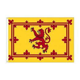 Scottish Lion Flag Hoge kwaliteit 3x5 ft National Banner 90x150cm Festival Party Gift 100D Polyester Indoor Outdoor Gedrukt Vlaggen en Banners