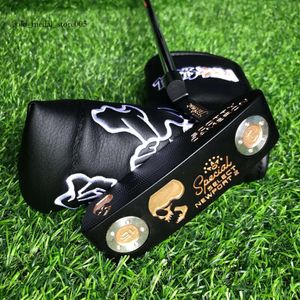 Scotty Putter Fashion Designer Golf Golf's Golf Putter Skull Gold Right-Dight Quality 32/33/34/35 pouces Couverture avec 2165