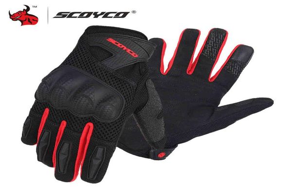 SCOYCO Moto été respirant maille Moto doigt complet Motocross course tout-terrain hommes Moto gants 9170426