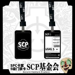 SCP Special Containment Procedures Foundation Creditcardhouder Set PVC Bus IC Case Hanger ketting Keychain Cosplay Prop cadeau 240516