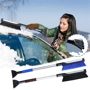 Schraper Auto Sneeuwborstel Voorruit Ijskrabber Glas Met 2 In 1 Uitschuifbare Remover Cleaner Tool Bezem Wassen 313C