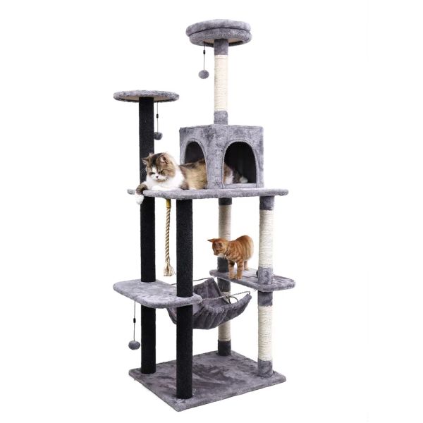 Griffoirs 9 types de jouets pour chats, poste à gratter pour chat, arbre d'escalade en bois, cadre d'entraînement de saut, meubles pour chat, maison de chat, livraison domestique