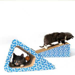 Planche à gratter 3D pour chat, ondulé, résistant à l'usure, jouet pour chat, planche à griffes, fournitures pour animaux de compagnie