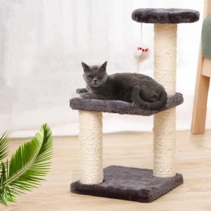 SCRAYERS CAT SCRACKER Cadre d'escalade Stratching Post résistant Sisal Cat Tree avec jouets Fish Kitten Playground Pet Meubles de meubles