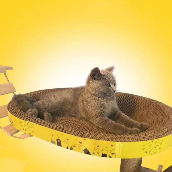 Rascadores para gatos, tablero corrugado para rascar, cama de cartón, almohadilla para rascar, muebles tipo nido, protege el juguete de entrenamiento para gatitos