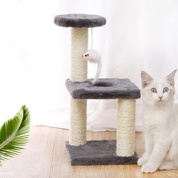 Scratchers Cat Scratcher Tower Home Pet Furniture Krabpaal Sisal Touw Kitten Krabpaal voor Kat Klimrek Kat Speelgoed Huisdier Producten