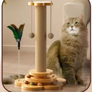 Griffoirs pour chat, jouet pour animaux de compagnie, plateau tournant, drôle et Durable, colonne de saisie en Sisal, planche à gratter, bâton de chaton, jouets d'entraînement