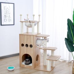 Grattoirs arbre à chat meubles tour escalade activité arbre griffoir maison de jeu Kitty tour meubles maison de jeu pour animaux de compagnie