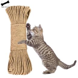 Griffoirs bricolage chat griffoir sisal corde pour chat griffoir arbre et tour remplacement naturel non toxique corde de chanvre 50m pièce
