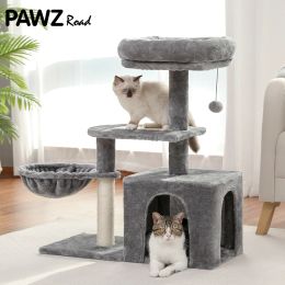 SCRACKERS H70CM / 80 cm Condo de petit chat avec un poteau de grattage naturel couvert de sisal pour chaton