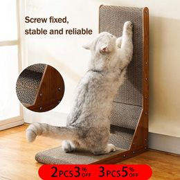 Scratchers lsaped Cat Scratcher Board Detachable Cat Scraper Scratching Post voor katten slijpen klauw klimspeelgoed huisdier meubels benodigdheden