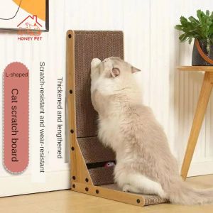 Scratchers Ltype Planche à gratter verticale pour chat, résistante à l'usure, ne tombe pas, grand papier ondulé résistant aux rayures