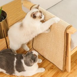 SCRAYERS NATUREL SISAL CAT SCRACKER MAT BANDE CHATTEN CHAT SCRATRING SCRAY POST Nails Cat Sofa Protecteur Livraison de couleurs aléatoires