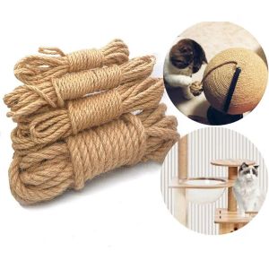 Krabpalen Natuurlijk Sisal Touw DIY Krabpaal Krabpaal Vervangingstouw Kat Klimrek Wikkelbanden Kat Slijpen Klauw Sisal Touw