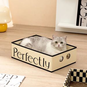 Rascadores para mascotas, gatos, rectangulares, tablero de ajedrez blanco y negro, poste para rascar, resistente al desgaste, cartón corrugado sin virutas para garras de gato