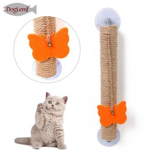 Rascadores para mascotas, gatos, poste rascador de sisal, ventosa, árbol para gatos, gatito, escalada, juego divertido, rascador de juguete para ventana, pared, muebles protectores