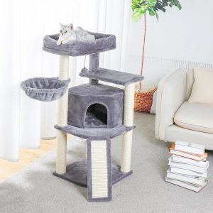 Scratchers Pet Cat Tree Tower Condos House Scratcher Krabpalen voor Kat Klimboom Speelgoed Activiteit Bescherming van meubels Pet Cat House