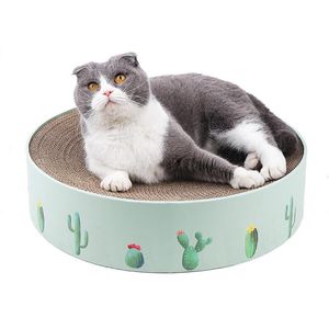 Grattoir rond pour chat, planche à gratter, tapis de grattoir à ongles, jouet de lit, grattoir en papier ondulé pour chaton, fournitures pour animaux de compagnie