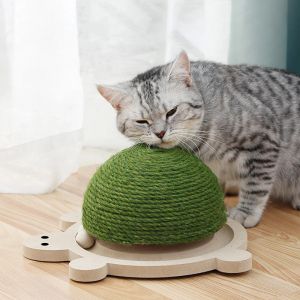 Grattoirs en sisal pour arbre à chat, tour à gratter pour chat, jouet pour chaton, cadre d'escalade, tortue mignonne, disque tourbillonnant amusant, résistant à l'usure, fournitures pour animaux de compagnie