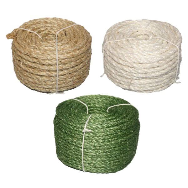 SCRACKERS Sisal Twine Rope Cat Accessories Cat Cat Scratching Post For Cats Tree Cat Hammock Home Decorating Gardening Applications 6mmx20m