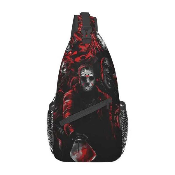 Scream Horror Movie Sling Chest Crossbody Bag Hombres Cool Halloween Hombro Mochila para viajes Ciclismo 220923