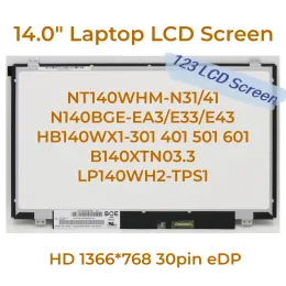 Scherm 14.0 "Laptop LCD -scherm NT140WHMN31/41 N140BGEEA3/E33/E43 HB140WX1301 401 Voor ThinkPad T440 T450 T460 T470 T480 HD 30PIN EDP