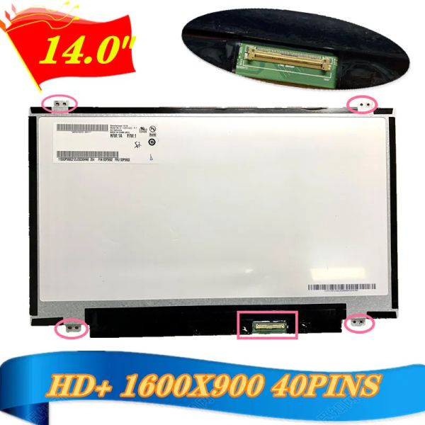 Pantalla 14 '' Matriz de pantalla LCD para computadora portátil para Lenovo ThinkPad T420 T430 B140RW02 V.1 N140FGELA2 L32 LP140WD2 TL B1 LTN140KT03 Pantalla 40pin