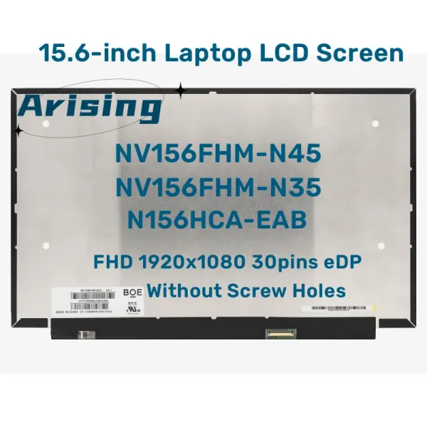 Écran 15.6 pouce d'ordinateur portable IPS Écran LCD NV156FHMN35 48 3D N61 LP156WFCSPD1 N156HCAEAB B156HAN02.1 Panneau d'affichage de matrice de matrice FHD 30PIN