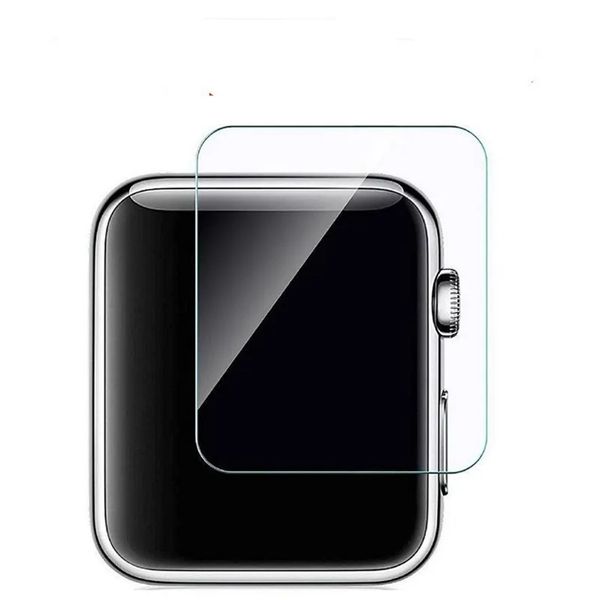 Películas de pantalla para Apple Watch Vidrio templado transparente 45 mm 41 mm 42 mm 38 mm 44 mm 40 mm Serie 7 6 5 4 3 2 1 9H Dureza Protector de pantalla antiarañazos