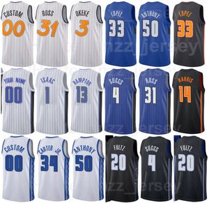 Schermdruk Basketbal Cole Anthony Jersey 50 Carter-Williams 7 Chuma Okeke 3 Mohamed Bamba 5 Robin Lopez 33 Jonathan Isaac 1 James Ennis III 11 Team Man Vrouw Jeugd