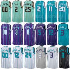 Screen Print Basketball Gordon Hayward Jersey 20 Terry Rozier III 3 Lamelo Ball 2 Miles Bridges 0 Cody Martin 11 Purple Green Black White Gray Blue Men Woman Jeugd