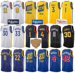 Screen print basketbal De finale Jonathan Kuminga Jersey 00 Draymond Green 23 James Wiseman 33 Andre Iguodala 9 Kevon Looney 5 Moses Moody 4 Stephen Curry 30 kleur