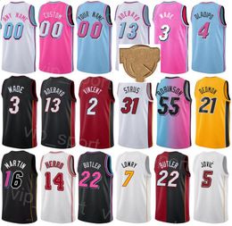 Imprimé 2023 Finals Basketball Jimmy Butler Jersey 22 Max Strus 31 Bam Adebayo 13 Gabe Vincent 2 Caleb Martin 16 Kevin Love 42 Cody Zeller 44 City Earned Vice Men Women