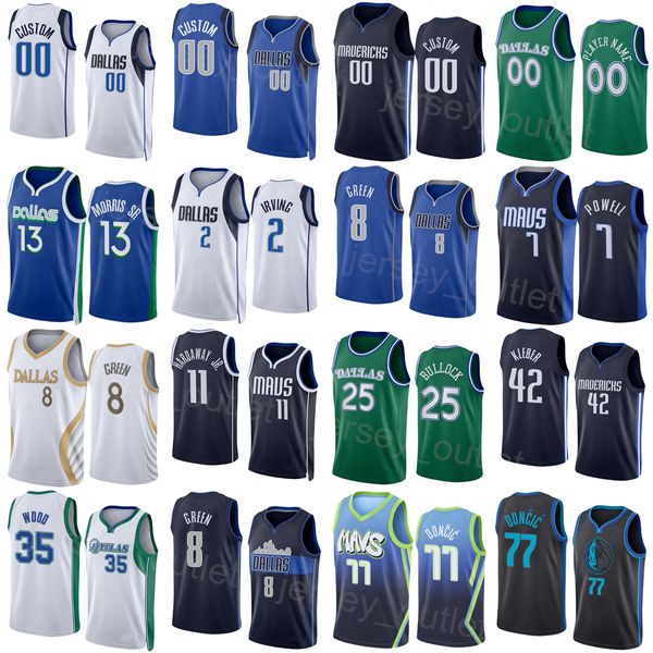 Sérigraphié Hommes Femmes Basketball Tim Hardaway Jr Jerseys 11 Kemba Walker 8 JaVale McGee 00 Theo Pinson 1 Frank Ntilikina 21 Maxi Kleber 42 Markieff Morris 13 Team