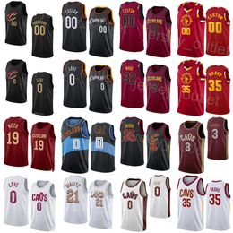 Sérigraphié Hommes Femmes Basketball Kevin Love Jerseys 0 Isaac Okoro 35 Robin Lopez 33 Caris LeVert 3 Raul Neto 19 Dean Wade 32 Mamadi Diakite 21 Noir Rouge Blanc Orange