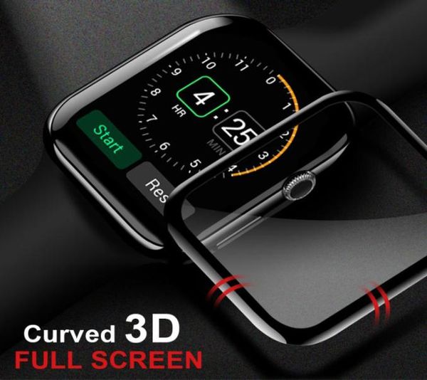 Film de protection d'écran pour Apple Watch Ultra SE Series 8 7 49 mm 41 mm 45 mm 40 mm 44 mm Verre trempé incurvé 3D 9H Explosion Full Glue2411798