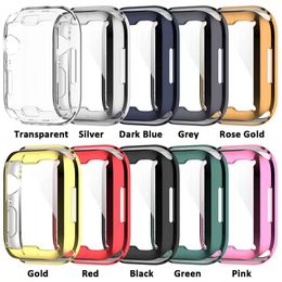 Protector de pantalla para Apple Watch 7 Case 41MM 45MM Full TPU parachoques Iwatch Cover